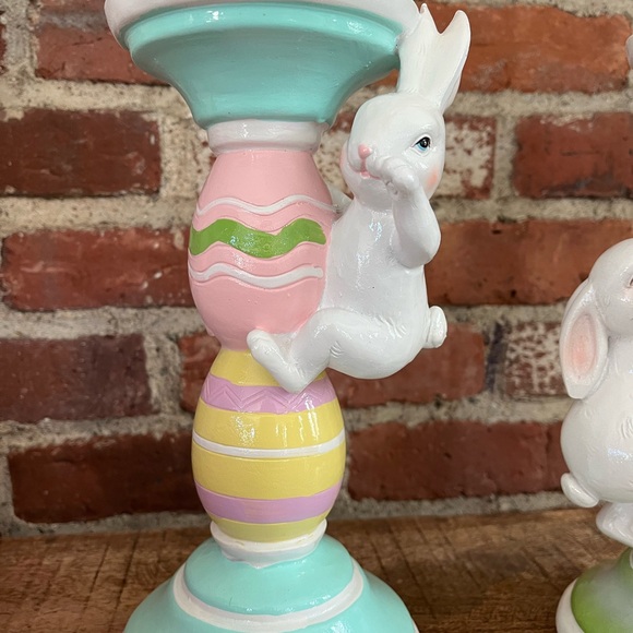 Martha Stewart adorable Easter bunny candlestick holders new with tags - Picture 6 of 9
